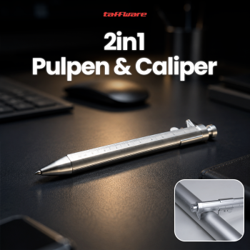 Taffware Pena Pulpen Ballpoint Pen Caliber Measuring Tool Scale Ruler - B100