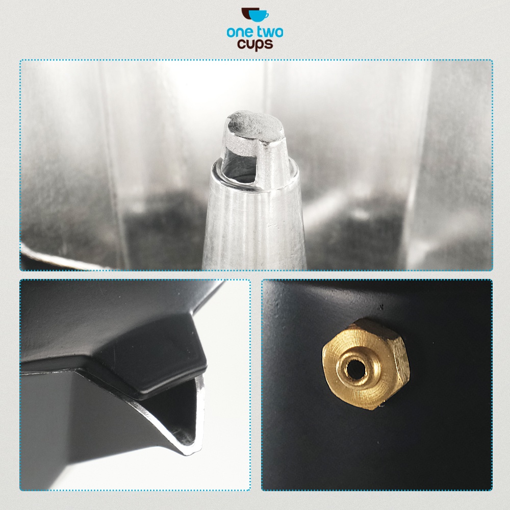 One Two Cups Moka Pot Teko Kopi Espresso Maker Stovetop 6 Cup 300ml - L20 Gambar produk One Two Cups Moka Pot Teko Kopi Espresso Maker Stovetop 6 Cup 300ml - L20 - 1