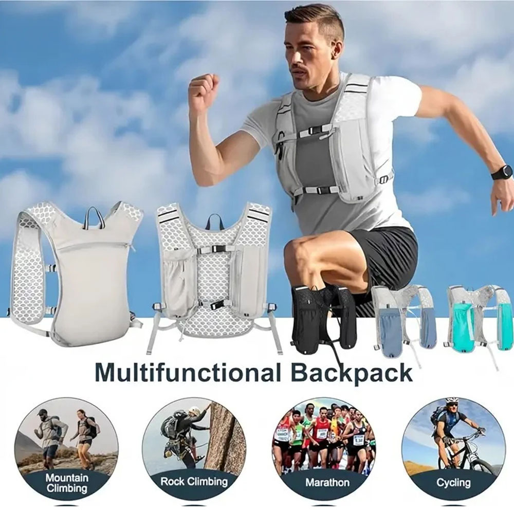 MPP Running Vest Hydrovest Hydration Breathable Rompi Lari Outdoor - WP400 Gambar produk MPP Running Vest Hydrovest Hydration Breathable Rompi Lari Outdoor - WP400 - 3