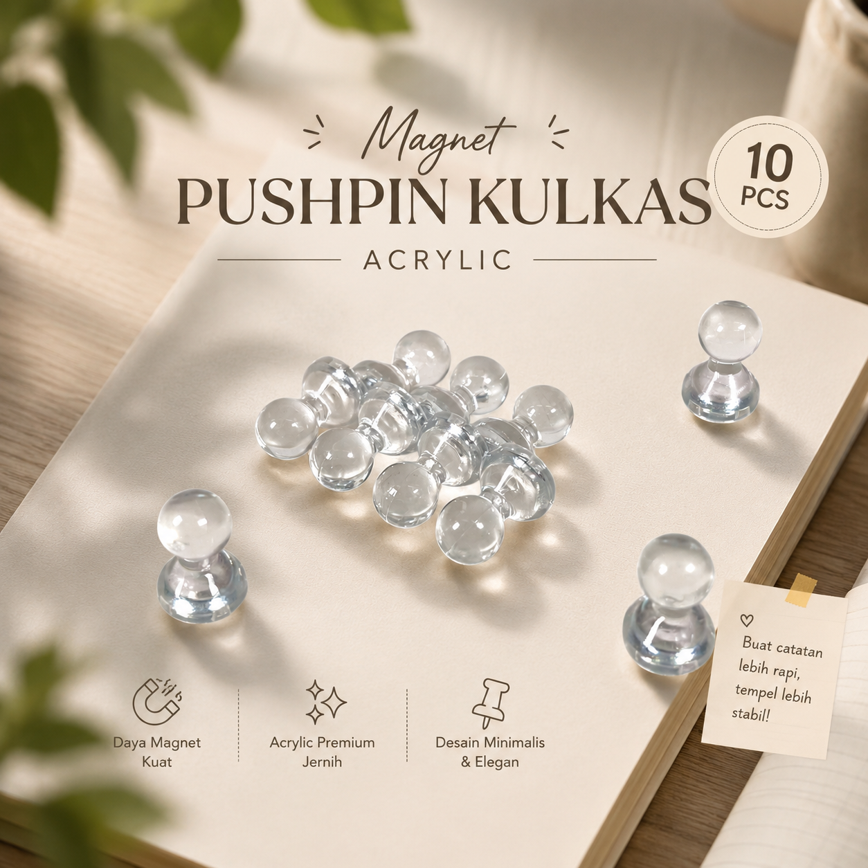 Eustass Magnet Kulkas Pushpin Refrigerator Acrylic 10 PCS - INU163 Gambar produk Eustass Magnet Kulkas Pushpin Refrigerator Acrylic 10 PCS - INU163 - Utama