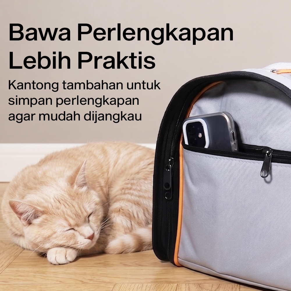MEISU Tas Kandang Anjing Kucing Breathable Pet Carrier Bag 41x26x26cm - MS50 Gambar produk MEISU Tas Kandang Anjing Kucing Breathable Pet Carrier Bag 41x26x26cm - MS50 - 3