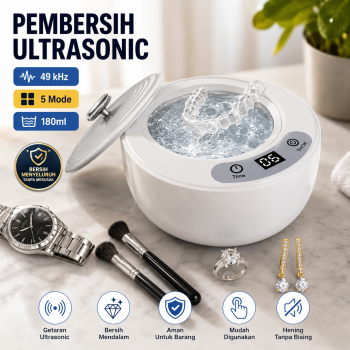 Focenat Pembersih Kacamata Perhiasan Ultrasonic Cleaner 49kHz 180ml - X88