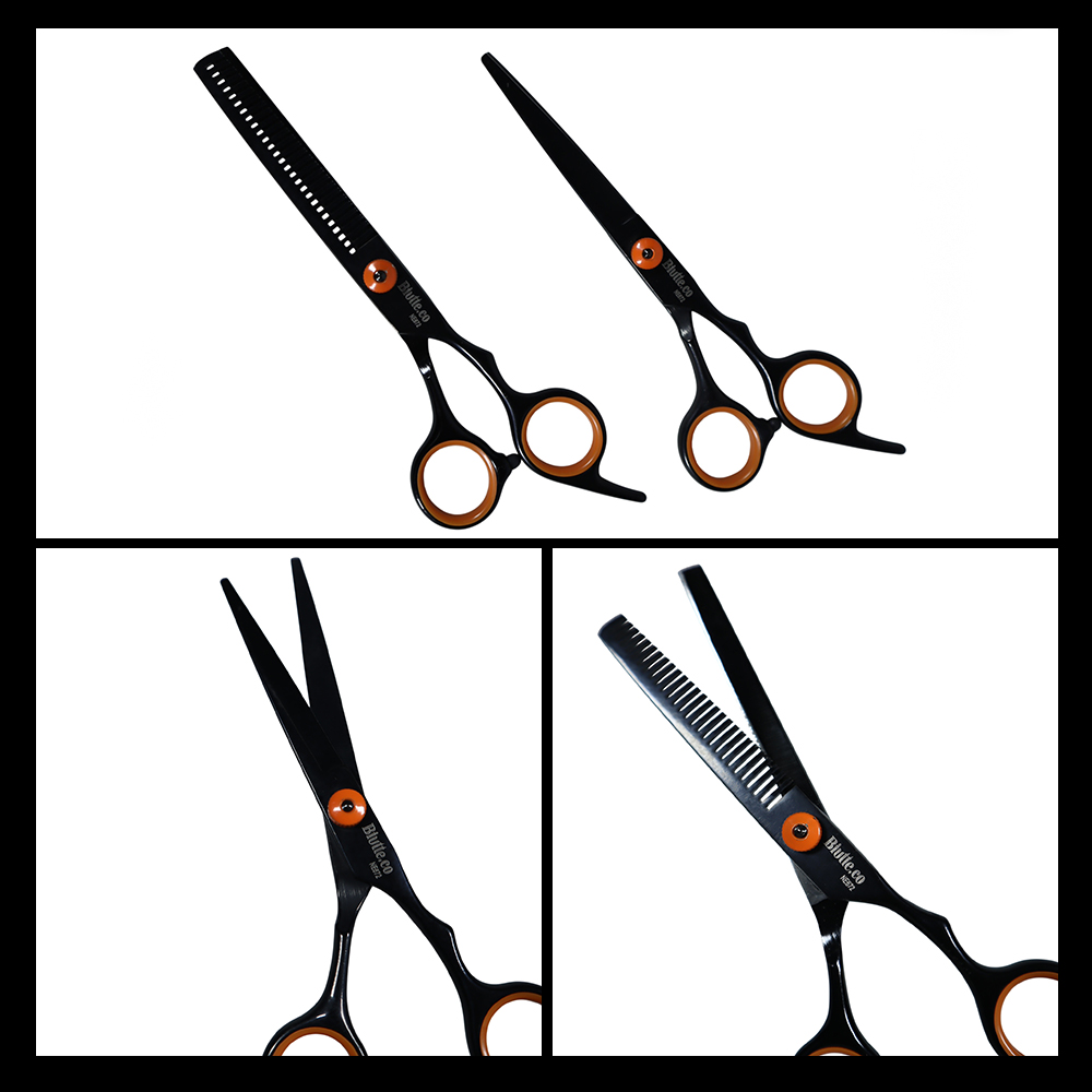 Noocuxuekon Set Gunting Rambut 5in1 Buffing Stainless Steel 4Cr13 - NE672 Gambar produk Noocuxuekon Set Gunting Rambut 5in1 Buffing Stainless Steel 4Cr13 - NE672 - 1