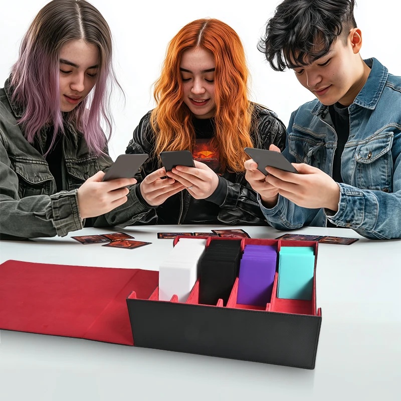 Kitoyz Kotak Penyimpanan Kartu TGC Magnetic PU Leather Storage Box 3 Row - KK-20 Gambar produk Kitoyz Kotak Penyimpanan Kartu TGC Magnetic PU Leather Storage Box 3 Row - KK-20 - 5