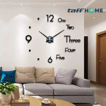 TaffHOME Jam Dinding Besar DIY Giant Clock Underline dan Angka 120cm - JM-09