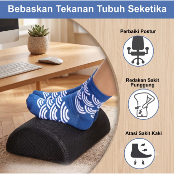STAWHO Pijakan Kaki Foot Rest For Under Desk Foam Type Semi Circle - ST1