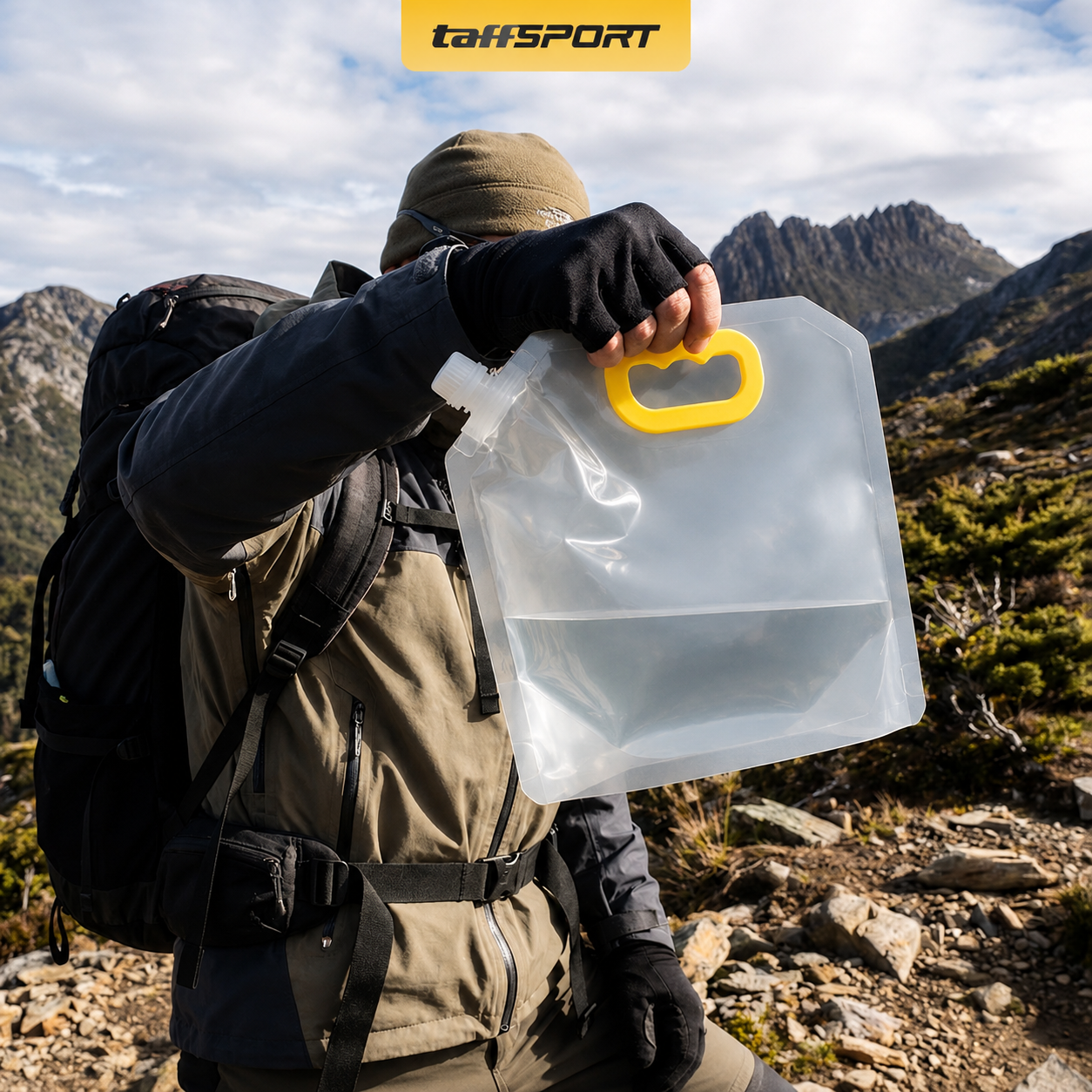 TaffSPORT Kantong Air Minum Lipat Multifungsi Portable Water Bag 1.5L - SD-5 Gambar produk TaffSPORT Kantong Air Minum Lipat Multifungsi Portable Water Bag 1.5L - SD-5 - 4