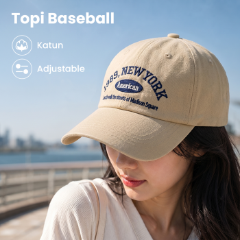 MUJE Topi Baseball Cap Bordir Adjustable 1989 New York - F220