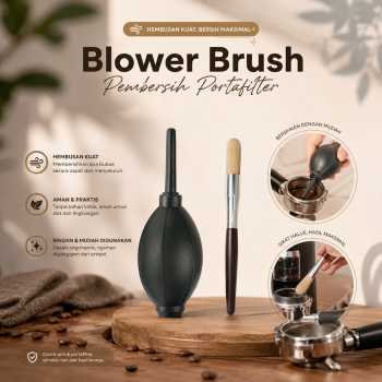 Slyz Blower Brush Aksesoris Pembersih Coffee Grinder Portafilter 2in1 - Slyz20