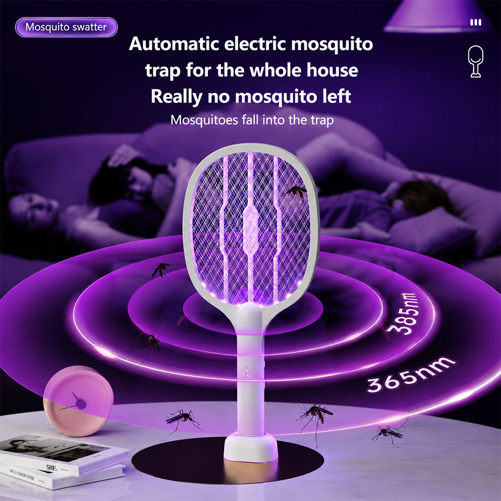 Waliz Raket Nyamuk Elektrik 2in1 Mosquito Killer 350mA 3000V - na-672 Gambar produk Waliz Raket Nyamuk Elektrik 2in1 Mosquito Killer 350mA 3000V - na-672 - 2