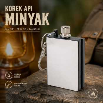 Gambar produk Firetric Korek Api Minyak Gantungan Kunci Waterproof Survival Aluminum - A1243