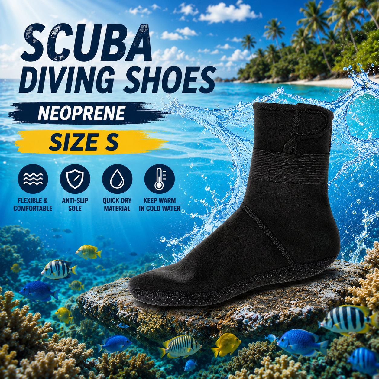 VKTECH Scuba Diving Shoes Neoprene S - JA3012 Gambar produk VKTECH Scuba Diving Shoes Neoprene S - JA3012 - Utama