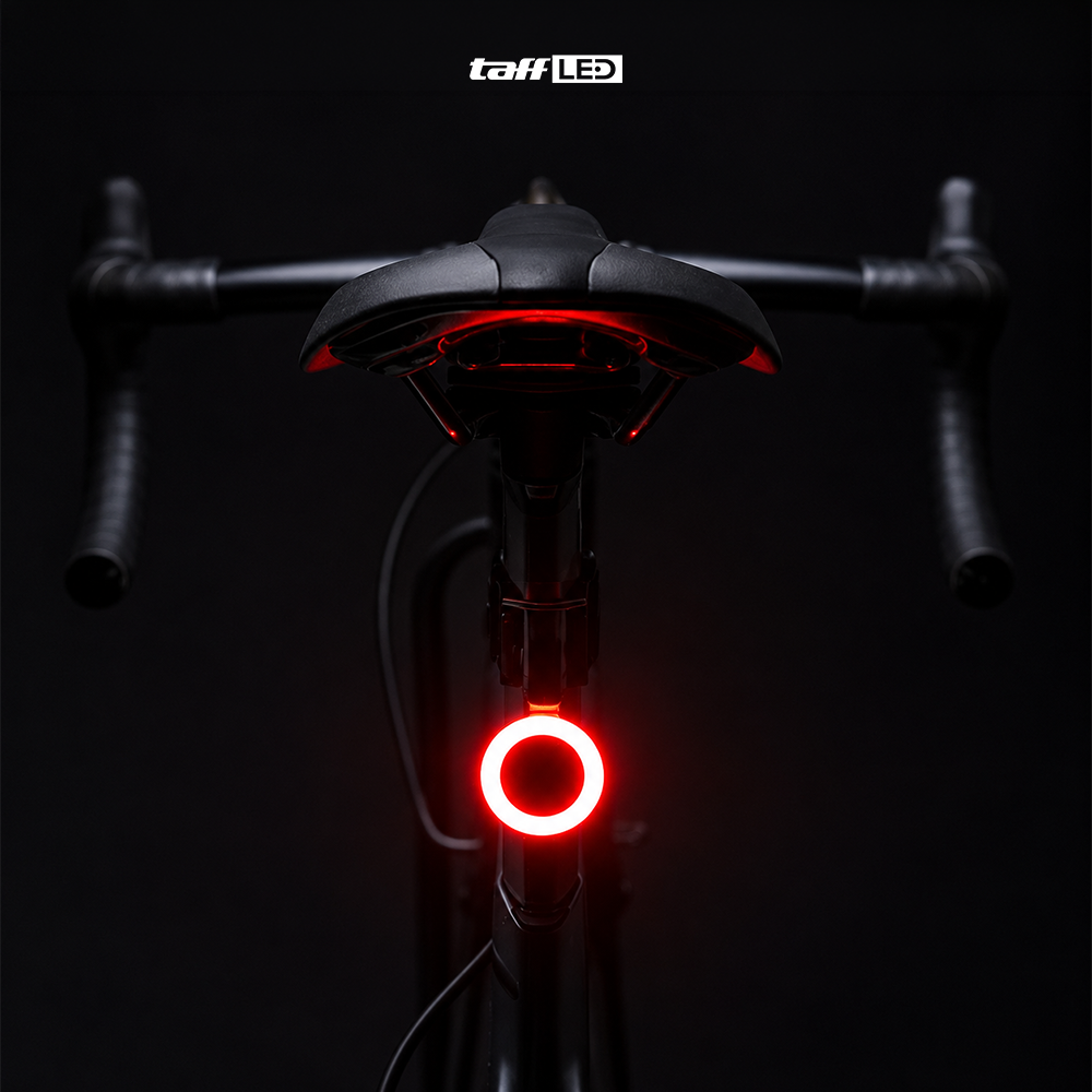 TaffLED Lampu Belakang Sepeda LED Rechargeable Waterproof Tail Light Circle - ZH097 Gambar produk TaffLED Lampu Belakang Sepeda LED Rechargeable Waterproof Tail Light Circle - ZH097 - 7