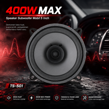 Pcinener Speaker Subwoofer Mobil HiFi 5 Inch 400W 1 PCS - TS-501