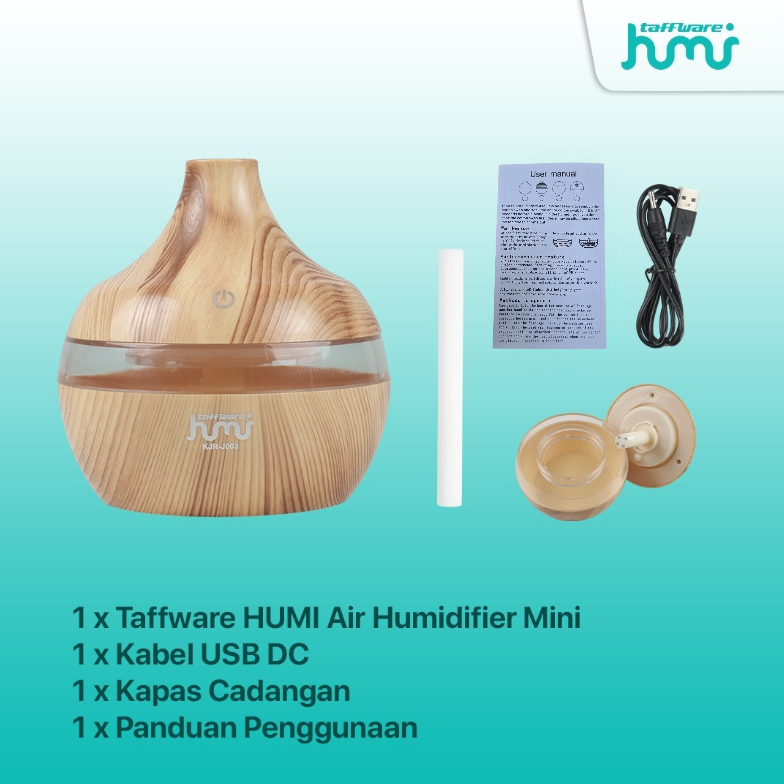 Taffware HUMI Air Humidifier Mini Ultrasonic Aroma Diffuser RGB 300ml - KJR-J003 Gambar produk Taffware HUMI Air Humidifier Mini Ultrasonic Aroma Diffuser RGB 300ml - KJR-J003 - 7