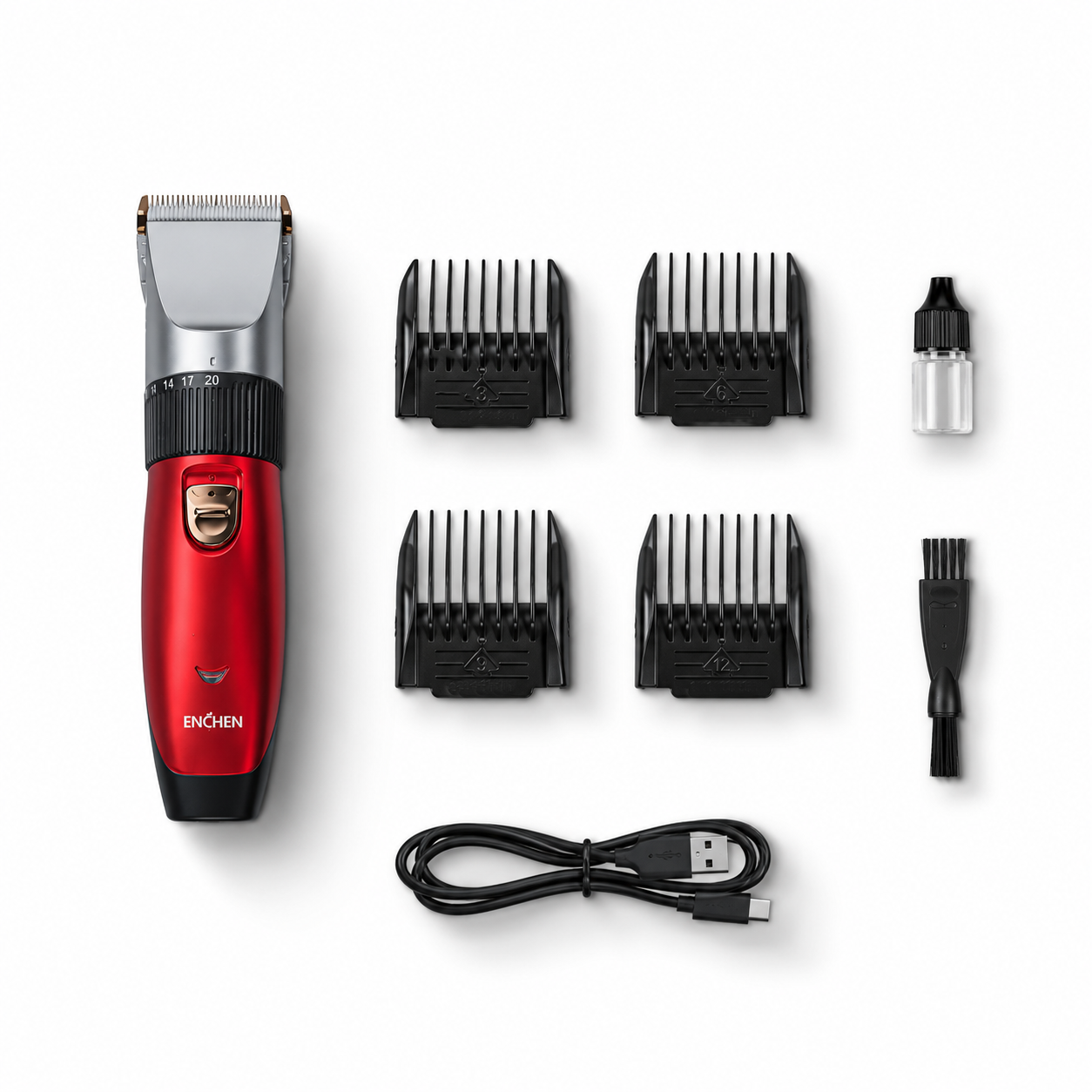 ENCHEN Alat Cukur Elektrik Hair Clipper Trimmer Ceramic Rechargerable - Sharp-R Gambar produk ENCHEN Alat Cukur Elektrik Hair Clipper Trimmer Ceramic Rechargerable - Sharp-R - 5