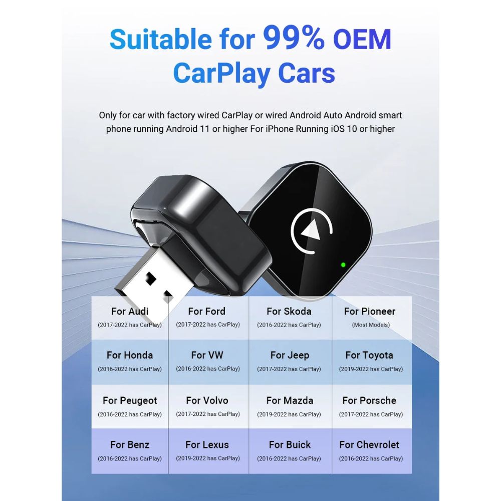 LEXXSON USB Dongle Wireless CarPlay Android Auto 2in1 Bluetooth WiFi - A50 Gambar produk LEXXSON USB Dongle Wireless CarPlay Android Auto 2in1 Bluetooth WiFi - A50 - 6