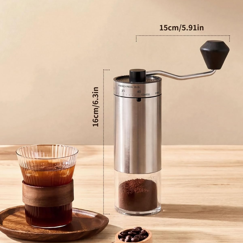 Gingira Alat Penggiling Kopi Manual Coffee Grinder Portable 40 Level - RH-200 Gambar produk Gingira Alat Penggiling Kopi Manual Coffee Grinder Portable 40 Level - RH-200 - Kemasan