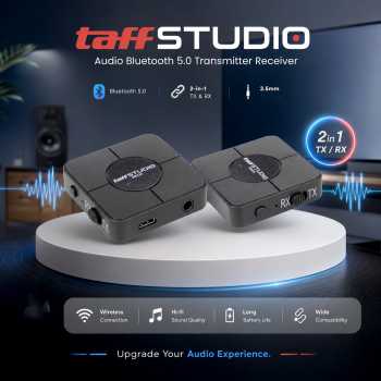 Gambar produk TaffSTUDIO 2in1 Audio Bluetooth 5.0 Transmitter Receiver 3.5mm - KN326