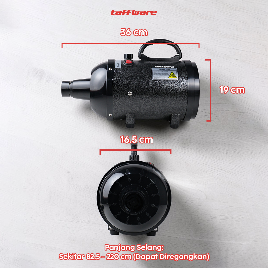 Taffware Pet Hair Dryer Dog Cat Grooming Stepless Speed 2100W - SH-168 Gambar produk Taffware Pet Hair Dryer Dog Cat Grooming Stepless Speed 2100W - SH-168 - 7