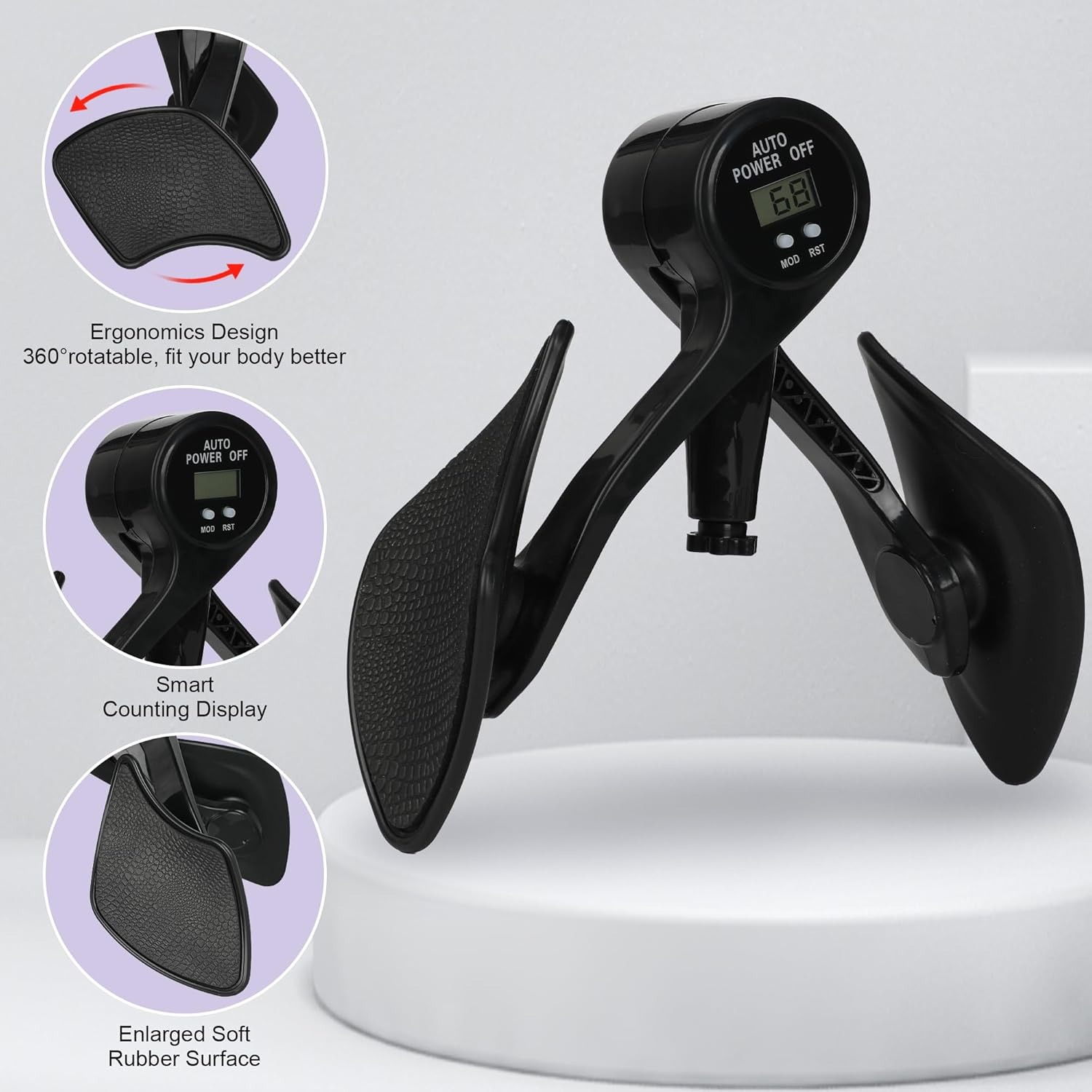 VEKSO Alat Latihan Otot Paha Pelvic Muscle Trainer Adjustable with LCD - V70 Gambar produk VEKSO Alat Latihan Otot Paha Pelvic Muscle Trainer Adjustable with LCD - V70 - 7