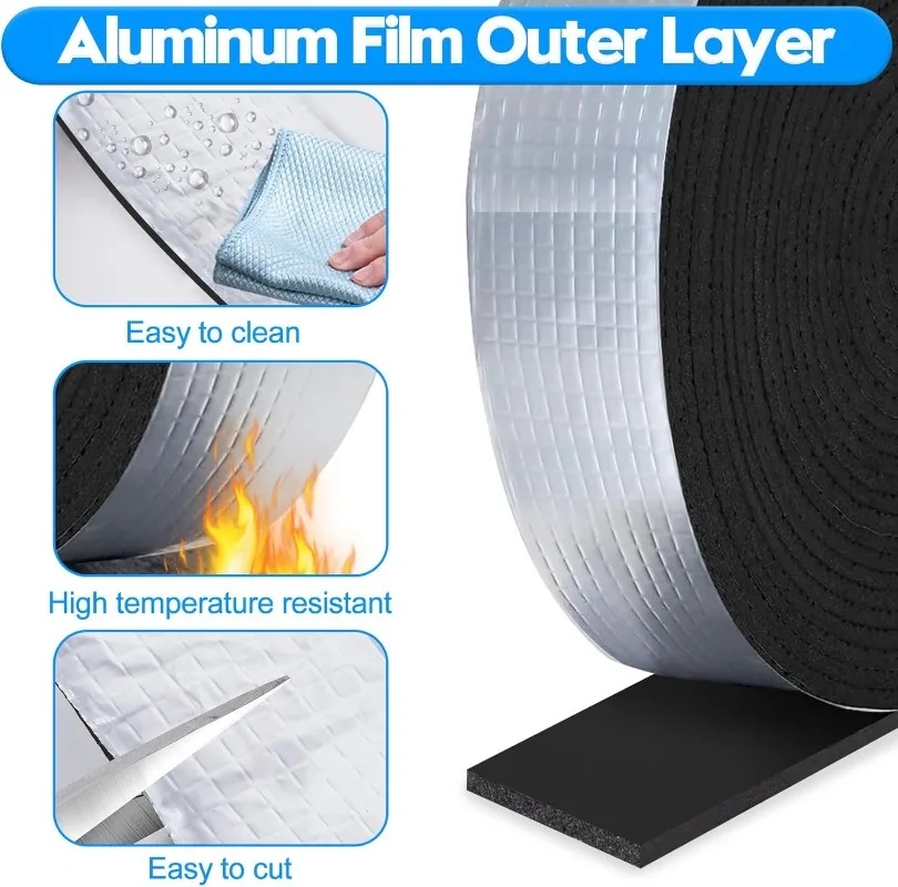 Dwitkul Lakban Aluminium Foil Tape Thermal Insulation Adhesive 10M 5cm 10mm - INU165 Gambar produk Dwitkul Lakban Aluminium Foil Tape Thermal Insulation Adhesive 10M 5cm 10mm - INU165 - 2
