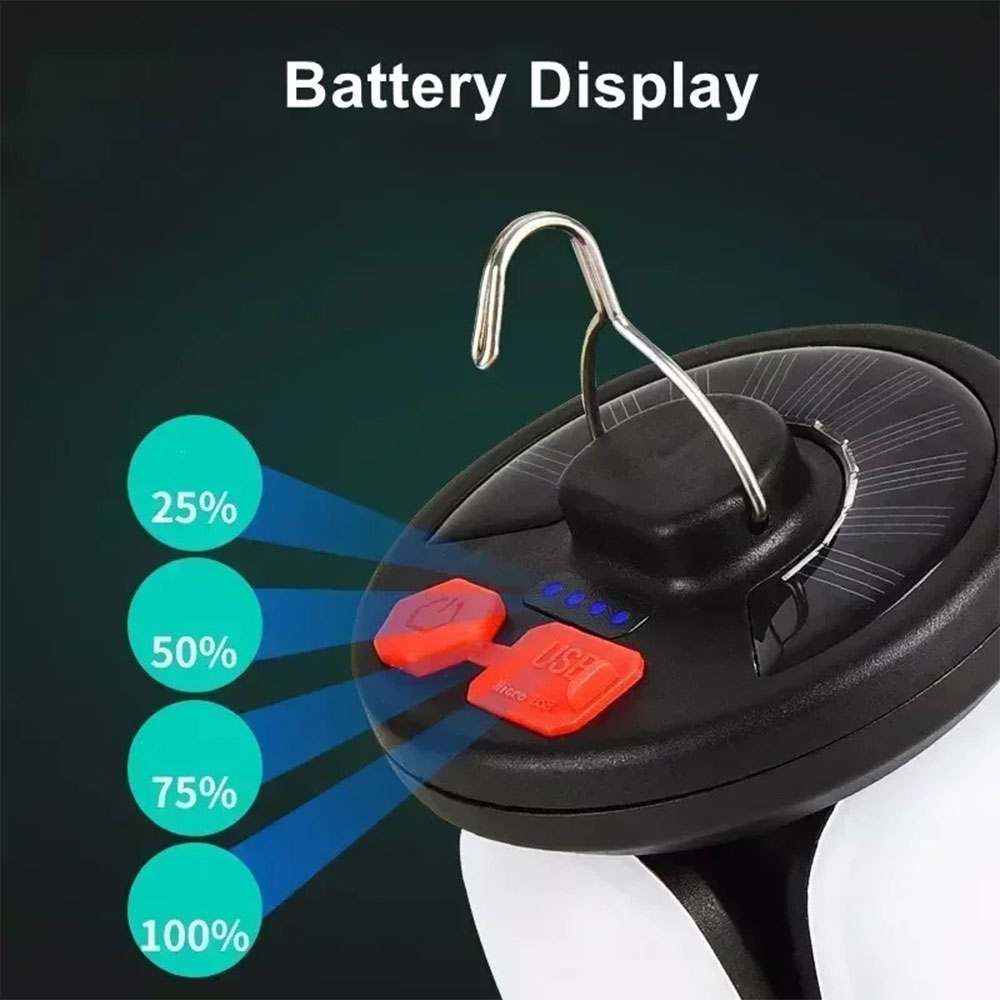 NEWB Lampu Emergency LED Camping Solar Foldable USB 5W 2400mAh - 2030 Gambar produk NEWB Lampu Emergency LED Camping Solar Foldable USB 5W 2400mAh - 2030 - 2