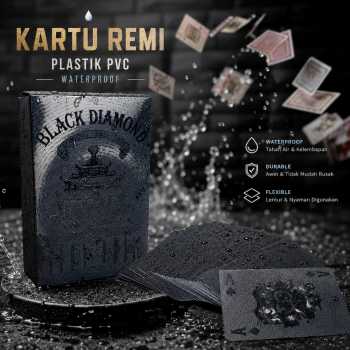 Gambar produk Black Diamond Kartu Poker Remi Plastik Waterproof Model 1 - K8356