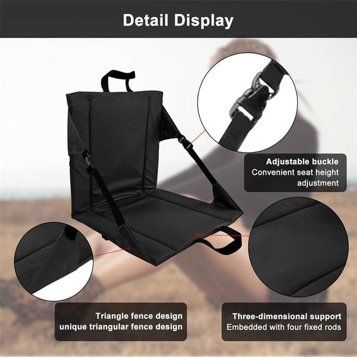 OKRAFT Kursi Lipat Outdoor Camping Portable Stadium Seat Chair - SS-10 Gambar produk OKRAFT Kursi Lipat Outdoor Camping Portable Stadium Seat Chair - SS-10 - 1