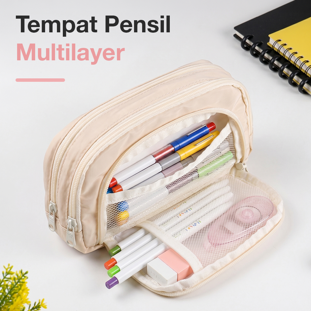 Botang Wenhua Tempat Pensil Multi Layer Case Compact Pouch Stationary - MG-1354 Gambar produk Botang Wenhua Tempat Pensil Multi Layer Case Compact Pouch Stationary - MG-1354 - Utama