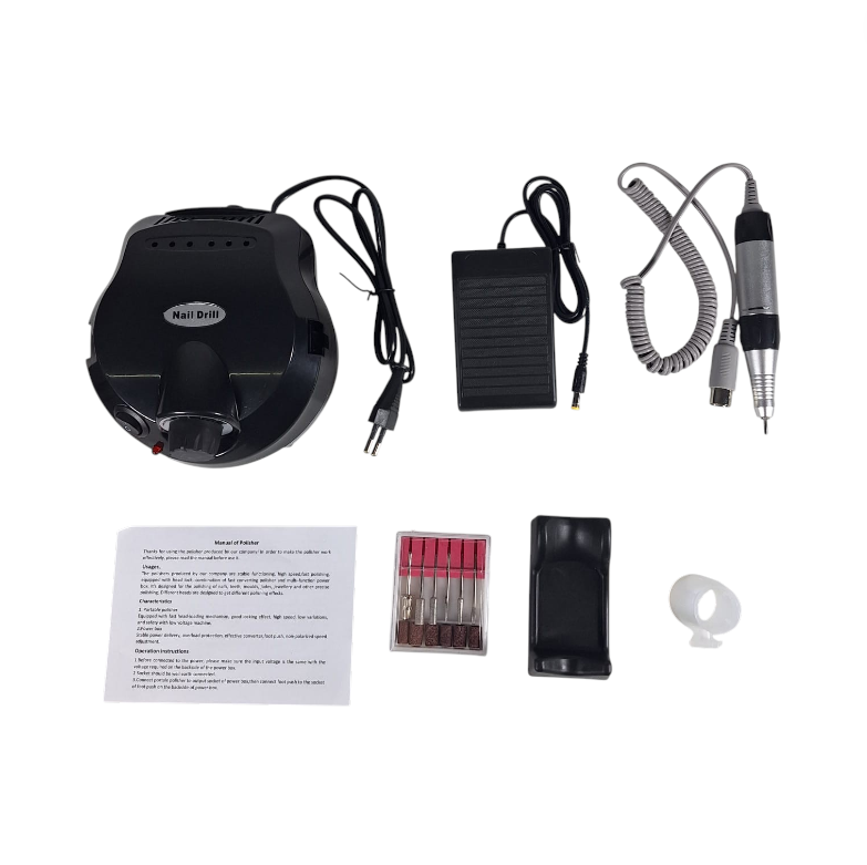 Gambar produk LUWITH Set Alat Kikir Kuku Elektrik Nail Manicure Pedicure 35000 RPM - DM-202 - 8