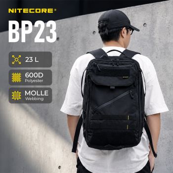 NITECORE Tas Ransel Laptop 15.6 Inch 600D Polyester MOLLE Sistem 23L - BP23