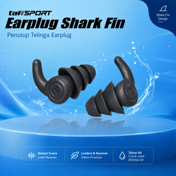 TaffSPORT Penutup Telinga Earplug Shark Fin Waterproof Silicone - MR99B
