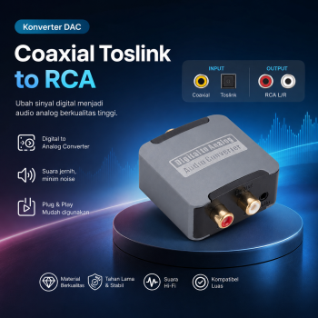 TOSY Konverter Audio Digital to Analog Coaxial Toslink to RCA - TO220