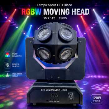 ASTRACIEL Lampu Sorot LED Beam Disco RGBW Moving Head DMX512 120W - HY-A014