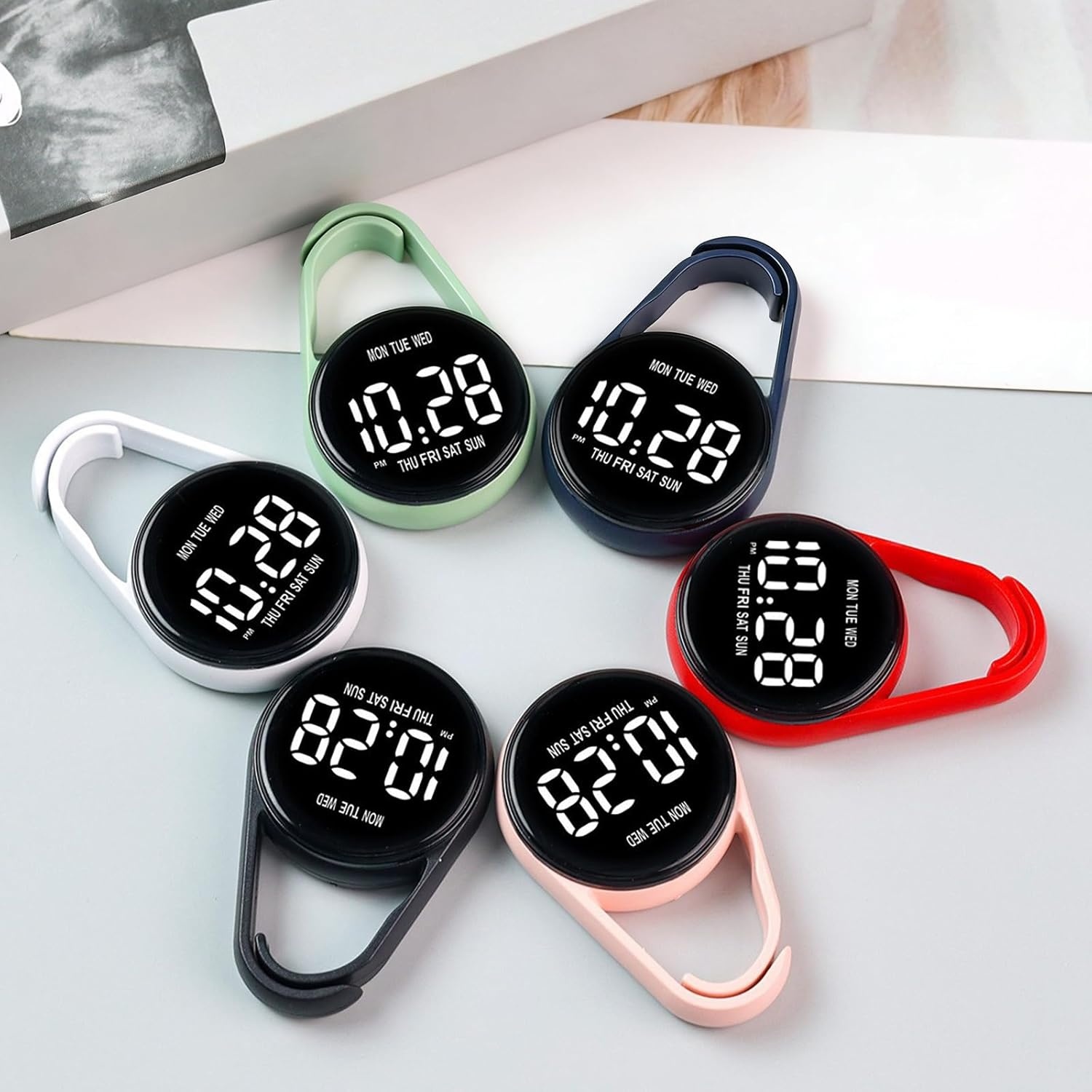 Obotsnoi Jam Pocket Watch Digital LED Gantungan Kunci Waterproof - PJX1600 Gambar produk Obotsnoi Jam Pocket Watch Digital LED Gantungan Kunci Waterproof - PJX1600 - 6