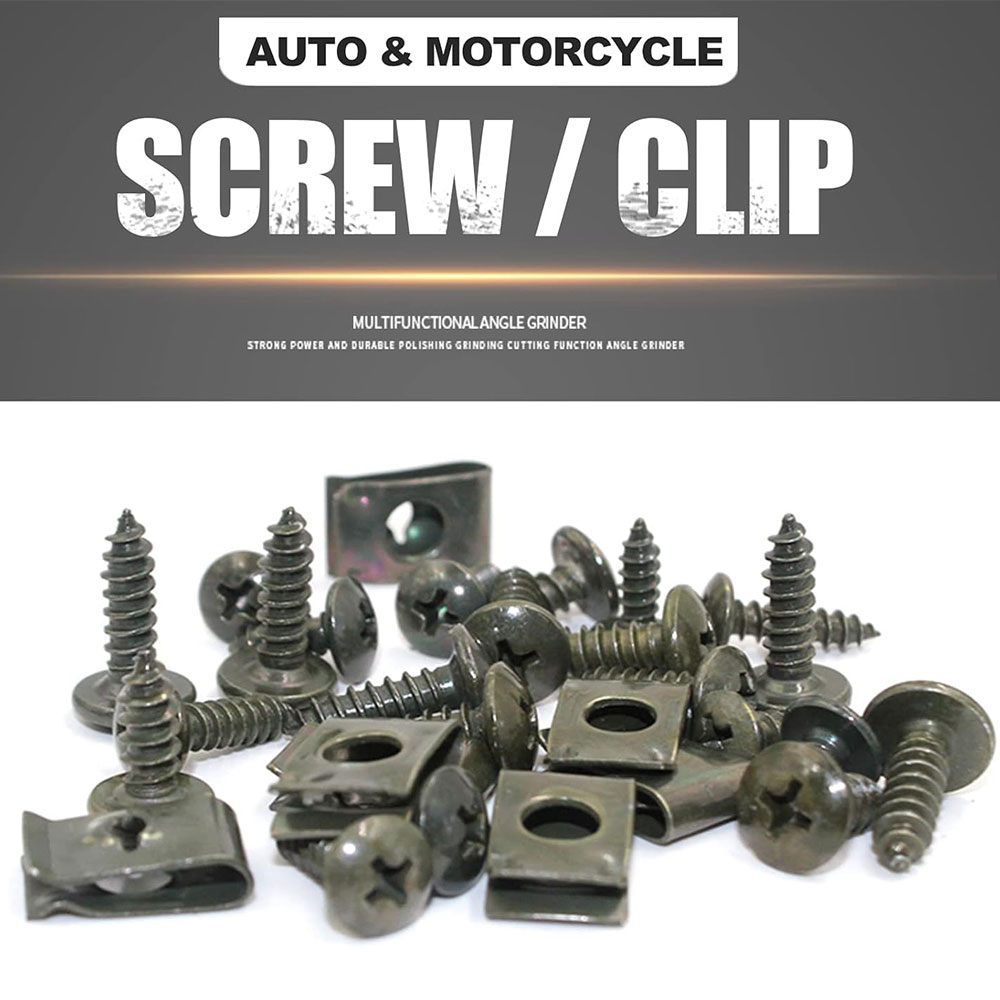 Minho Baut Klip Body Motor Mobil U-Type Screw Galvanized 100 PCS - NT70 Gambar produk Minho Baut Klip Body Motor Mobil U-Type Screw Galvanized 100 PCS - NT70 - 1