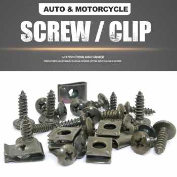 Gambar produk Minho Baut Klip Body Motor Mobil U-Type Screw Galvanized 100 PCS - NT70 - 1