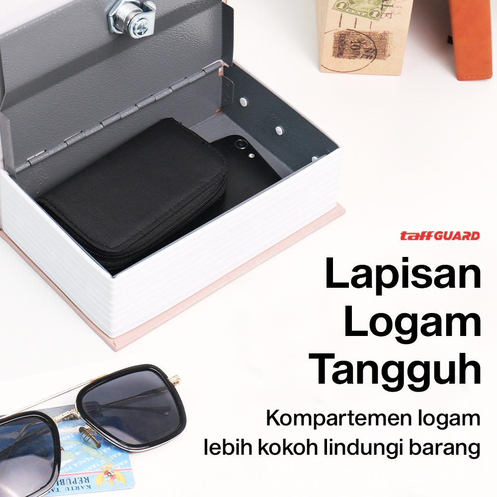TaffGUARD Kotak Buku Novel Hidden Security Box Book Key Lock Size S - KB-20L Gambar produk TaffGUARD Kotak Buku Novel Hidden Security Box Book Key Lock Size S - KB-20L - 3