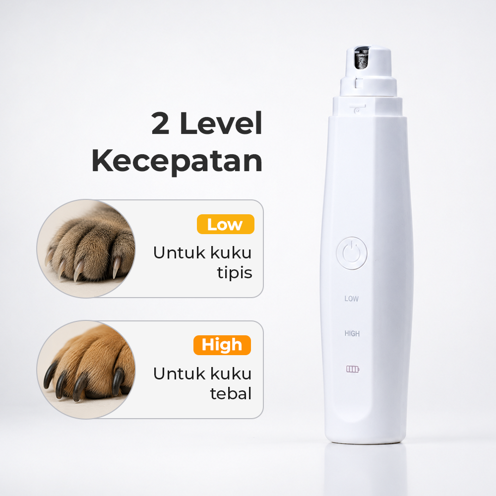 Ldoge Gunting Kuku Kikir Anjing Kucing Elektrik Pet Nail Grinder - LX01 Gambar produk Ldoge Gunting Kuku Kikir Anjing Kucing Elektrik Pet Nail Grinder - LX01 - 4