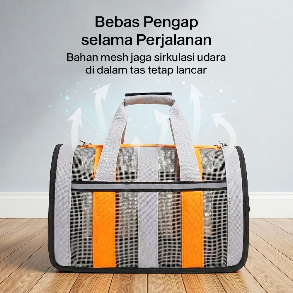 MEISU Tas Kandang Anjing Kucing Breathable Pet Carrier Bag 41x26x26cm - MS50 Gambar produk MEISU Tas Kandang Anjing Kucing Breathable Pet Carrier Bag 41x26x26cm - MS50 - 1