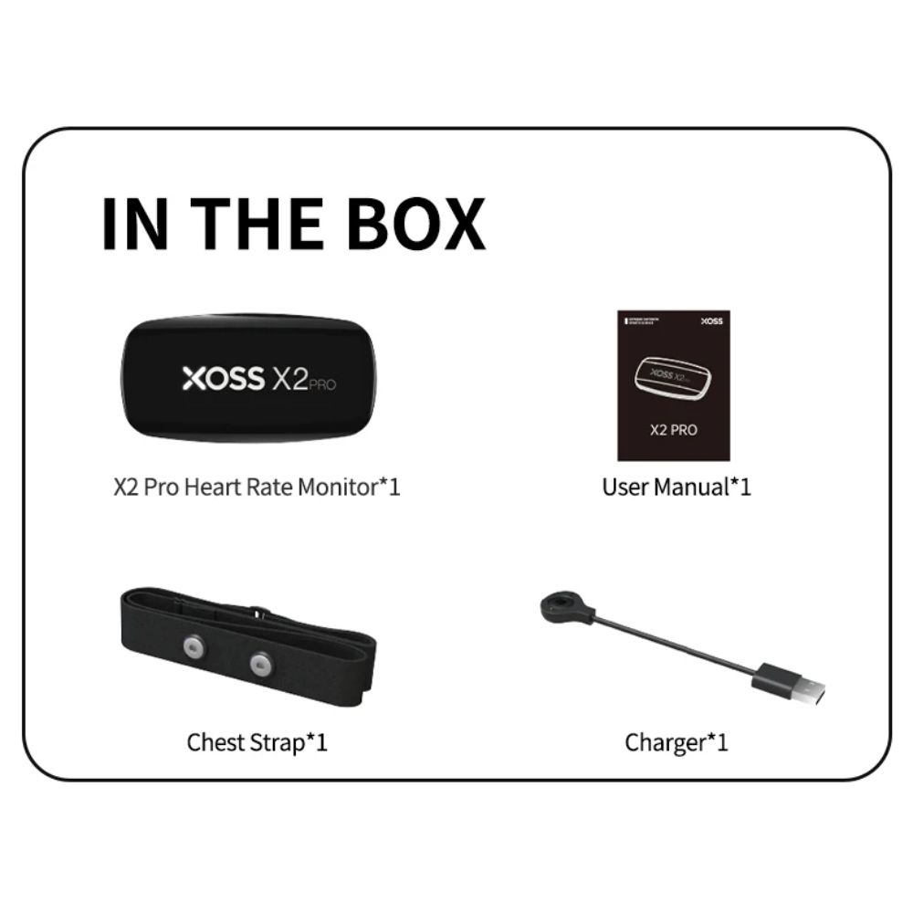 XOSS Heart Rate Monitor Chest Strap Sensor Jantung Dual Mode IPX7 - X2 Pro Gambar produk XOSS Heart Rate Monitor Chest Strap Sensor Jantung Dual Mode IPX7 - X2 Pro - Kemasan