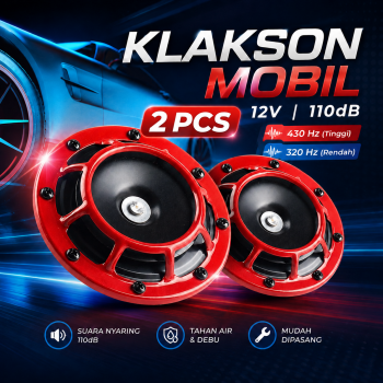 HELLA Klakson Mobil Electric Super Loud Car Horn 12V 110dB 430Hz 2 PCS - HL12
