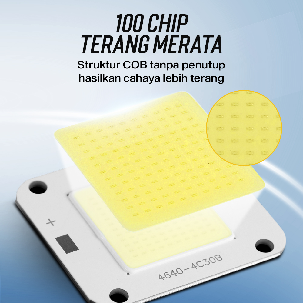 Ovicart Chip LED Lampu COB Floodlight Spotlight 12V 50W Cool White 6000K - COB4640-DC12-50 Gambar produk Ovicart Chip LED Lampu COB Floodlight Spotlight 12V 50W Cool White 6000K - COB4640-DC12-50 - 1