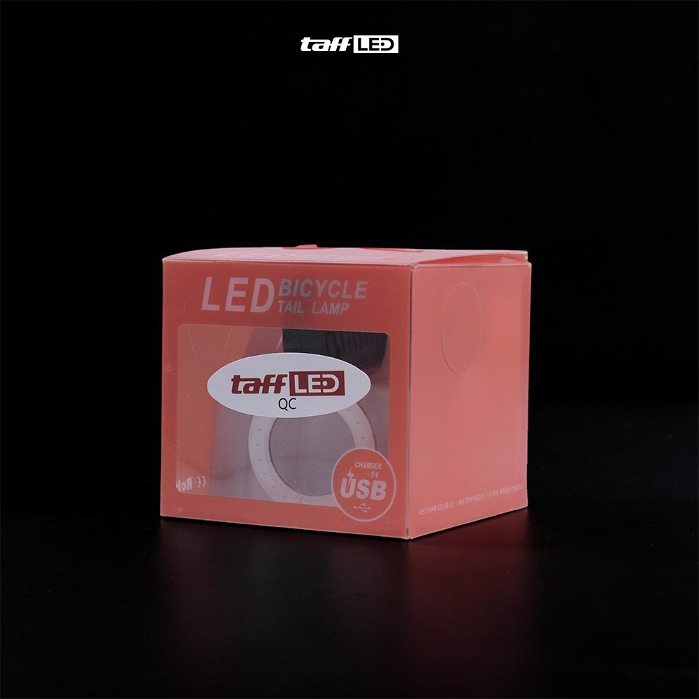 TaffLED Lampu Belakang Sepeda LED Rechargeable Waterproof Tail Light Circle - ZH097 Gambar produk TaffLED Lampu Belakang Sepeda LED Rechargeable Waterproof Tail Light Circle - ZH097 - Kemasan