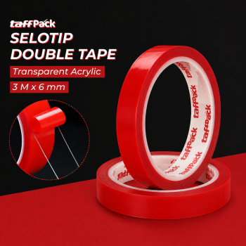 TaffPACK Selotip Double Tape Transparent Acrylic 3M - HL878