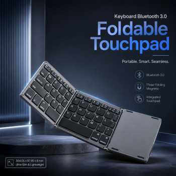 Gambar produk Optimuz Keyboard Wireless Foldable Bluetooth 3.0 Touchpad - B033