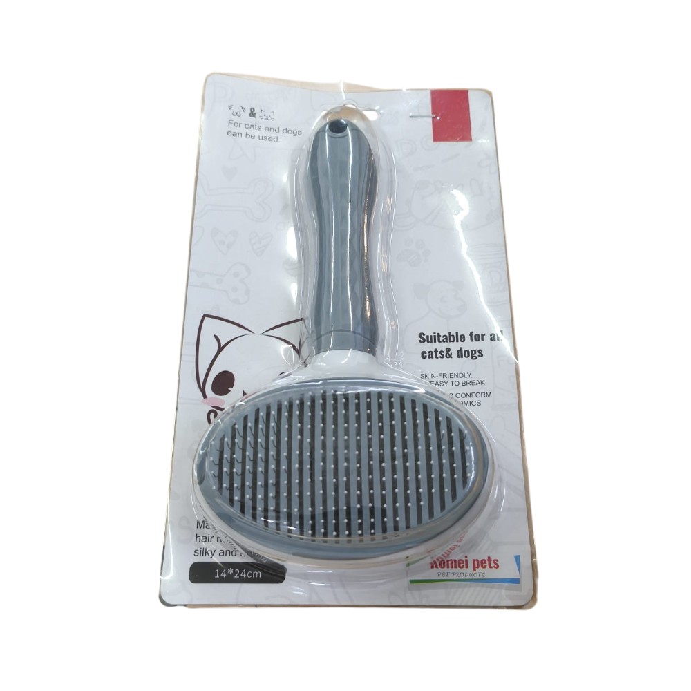 Komei Pets Sisir Rambut Binatang Peliharaan Hair Removal Grooming Comb - T10 Gambar produk Komei Pets Sisir Rambut Binatang Peliharaan Hair Removal Grooming Comb - T10 - Kemasan