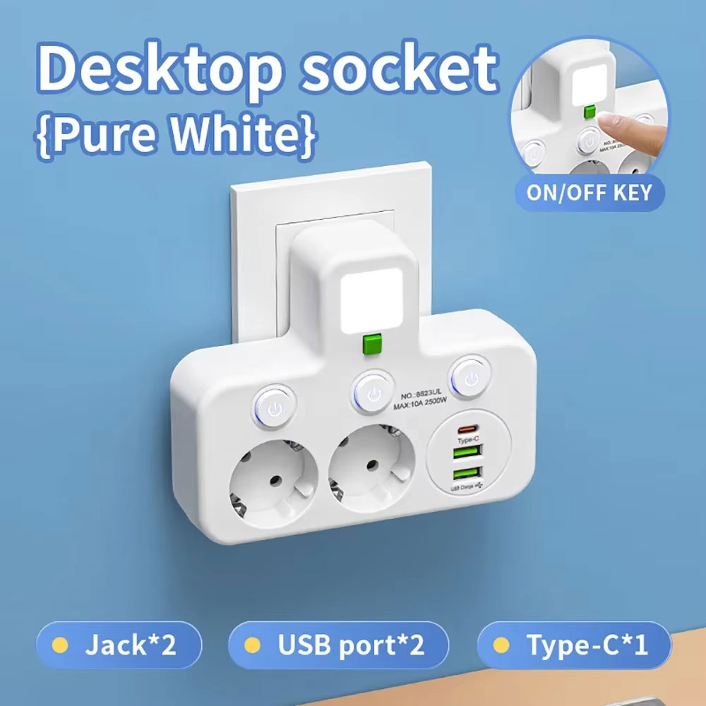 Taffware Stop Kontak LED Light USB Type C EU Plug 10A 250V 2500W 2 Soket - EU-8624UL / EU-8625UL Gambar produk Taffware Stop Kontak LED Light USB Type C EU Plug 10A 250V 2500W 2 Soket - EU-8624UL / EU-8625UL - Kemasan