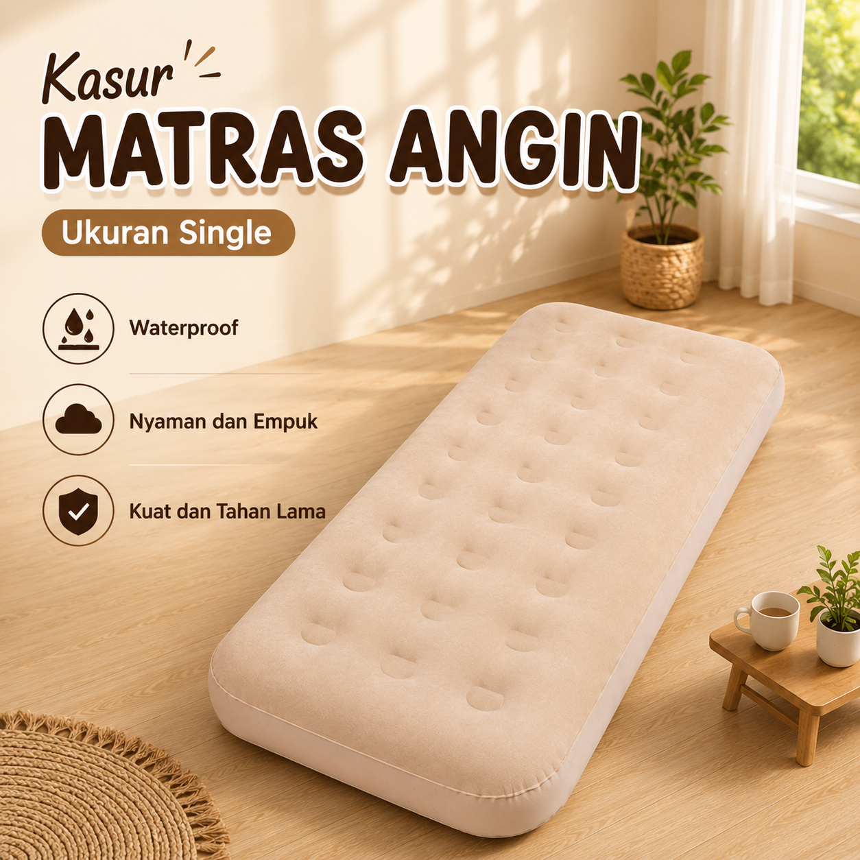 OLOEY Kasur Matras Angin Manual Sleeping Pad Foldable Waterproof Single - OY158 Gambar produk OLOEY Kasur Matras Angin Manual Sleeping Pad Foldable Waterproof Single - OY158 - Utama